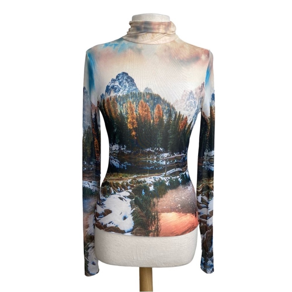 AFRM Zadie Semi Sheer Mesh Turtleneck